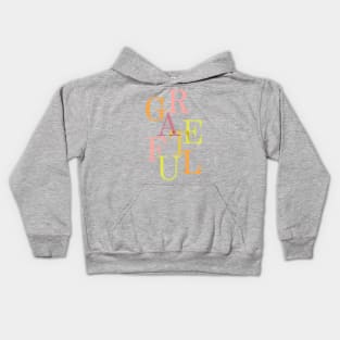 Grateful Falling Letters Kids Hoodie